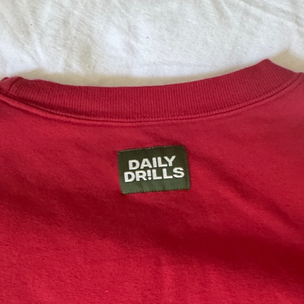 Daily Drills oversized Red Crewneck Sweatshirt reversible